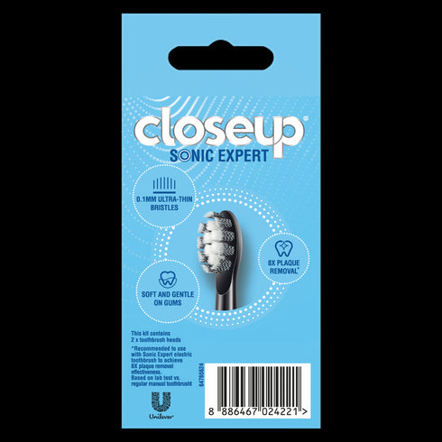 CLOSE UP SONIC EXPERT TOOTHBRUSH ELECTRIC BLACK REFILL